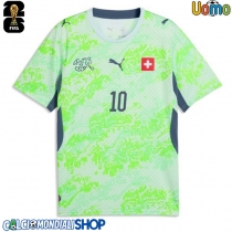 Maglie da calcio Svizzera Granit Xhaka #10 Seconda Maglia Mondiali 2026  Manica Corta